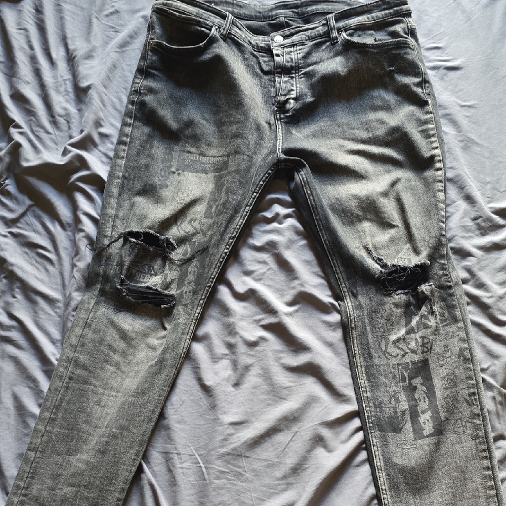 Ksubi Black Distressed Skinny Jeans